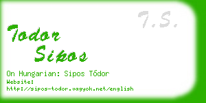 todor sipos business card