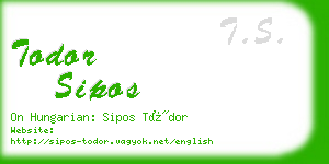 todor sipos business card